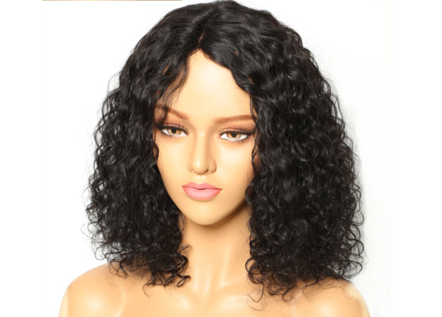 Peruca din par natural saten foarte inchis cret